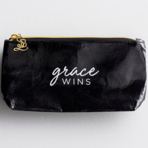 Grace Wins - Pouch/Stadium Bag Insert - Black All Things Faithful DaySpring