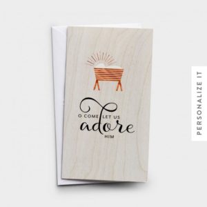 'O Come Let Us Adore Him' KJV Christmas card