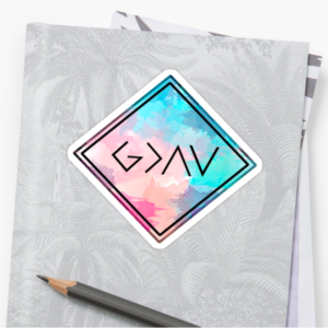 God Is Greater Than the Highs and Lows Sticker All Things Faithful RedBubble
