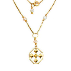38.5" Freshwater Pearl Lariat Necklace- Gold Plated All Things Faithful Gracewear
