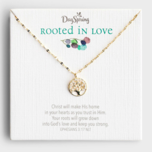 Rooted in Love - Gold Small Pendant Necklace DaySpring All Things Faithful