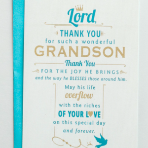 Easter - Grandson - Lord, Thank You - 1 Premium Card All Things Faithful DaySpring