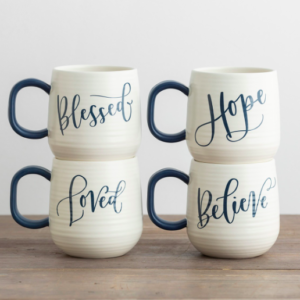 Product-Artisan Ceramic Mugs - Set of 4-DaySpring-AllThingsFaithful