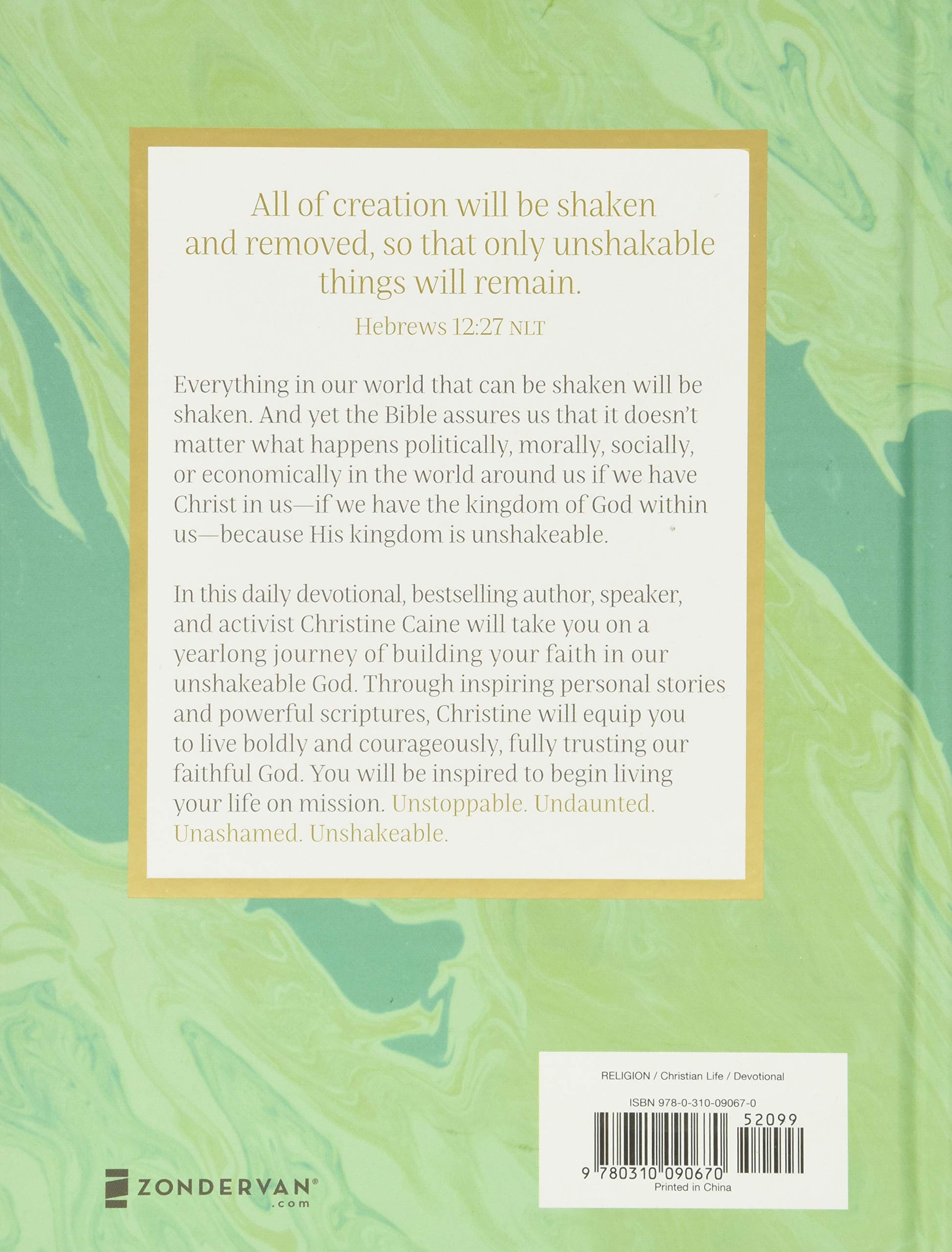 Product-Book-Unshakeable: 365 Devotions for Finding Unwavering Strength in God’s Word by Christine Caine-Amazon-AllThingsFaithful