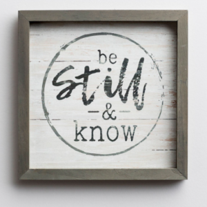 Product-Decor-Be Still & Know - Wooden Framed Wall Art-DaySpring-AllThingsFaithful