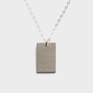 Product-Necklace-Be Still My Soul - Sterling Silver Pendant Necklace-DaySpring-AllThingsFaithful