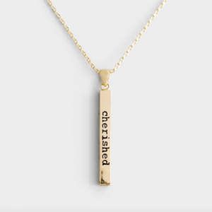 Product-Necklace-God's Heart For You - Dainty Bar Necklace - Gold-DaySpring-AllThingsFaithful