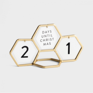Product-Calendar-Candace Cameron Bure - Geometric Countdown Calendar with 8 Interchangeable Messages - Gold-DaySpring-AllThingsFaithful