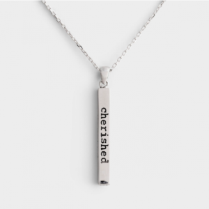 Product-Necklace-God's Heart For You - Dainty Bar Pendant Necklace-DaySpring-AllThingsFaithful