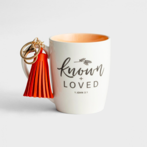 Product-Mug-Known & Loved - Mug with Tassel Keychain-DaySpring-AllThingsFaithful