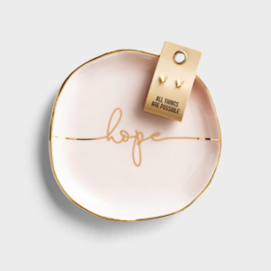 Product-Jewelry-Hold On To Hope Earrings & Trinket Tray - Gift Set-DaySpring-AllThingsFaithful